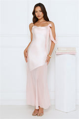 Proposal Satin Maxi Dress Pink