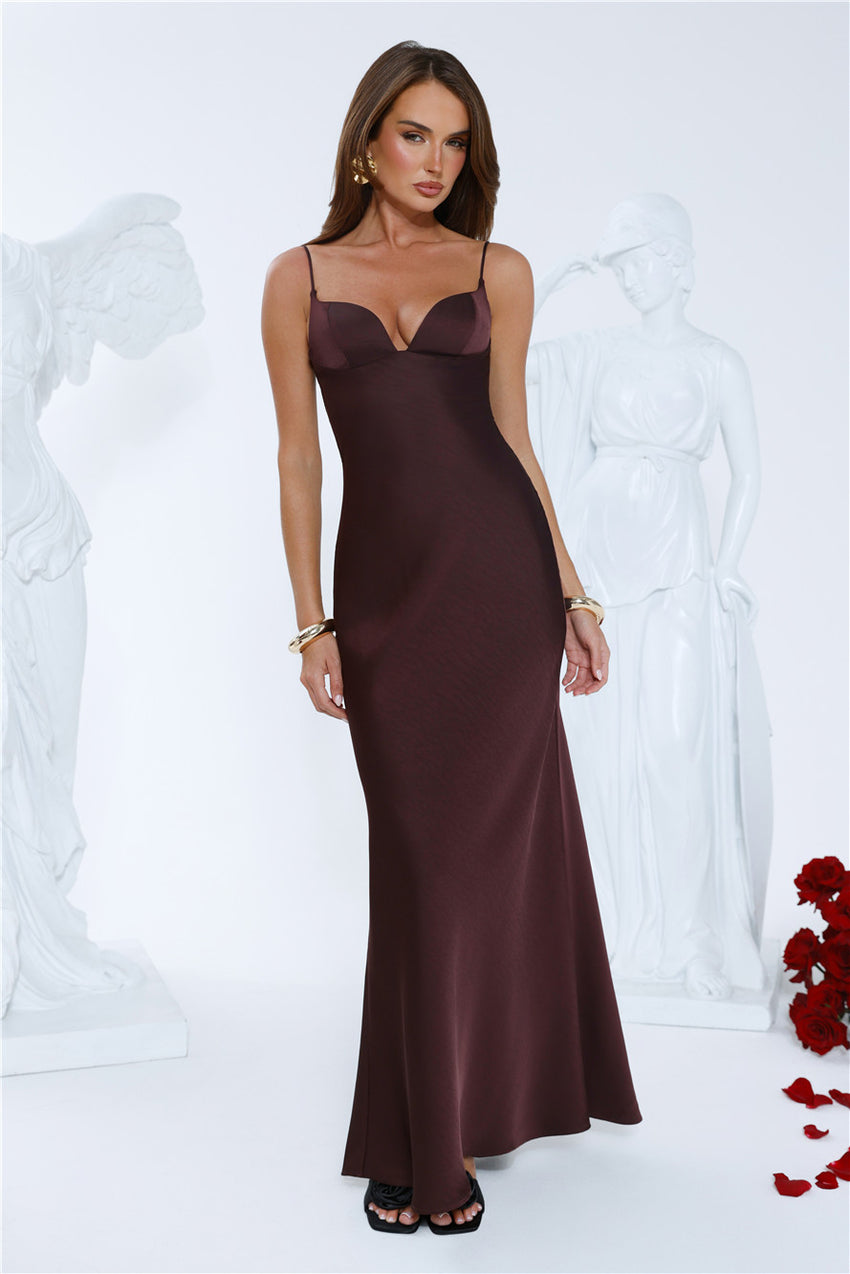 Glow Up Certified Maxi Dress Merlot