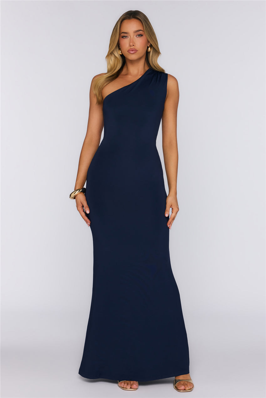 Dreamstate Dressing One Shoulder Maxi Dress Navy