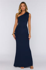 Dreamstate Dressing One Shoulder Maxi Dress Navy