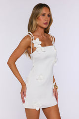 From The Riviera Satin Mini Dress White