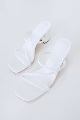 The Bronte Heels White PU