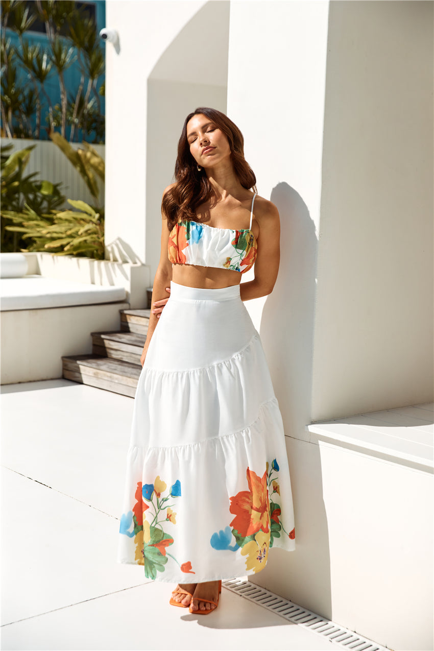 Dandelion Crop Top White