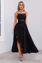 Black Tie Chic Maxi Dress Black