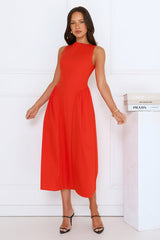 Style Spectacular Midi Dress Orange