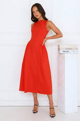 Style Spectacular Midi Dress Orange