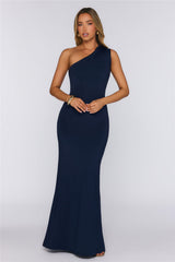 Dreamstate Dressing One Shoulder Maxi Dress Navy