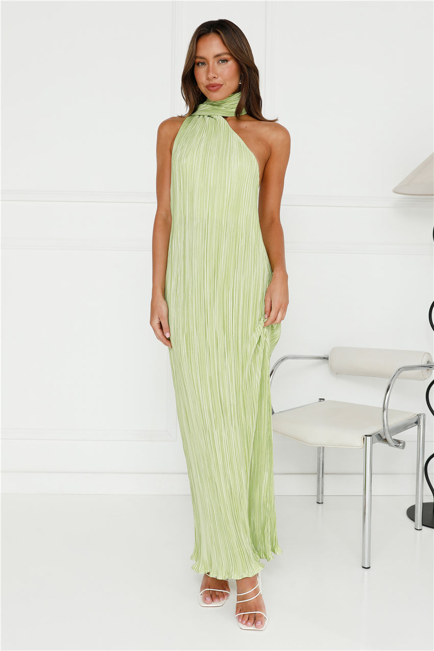 Plisse Perfect Maxi Dress Lime